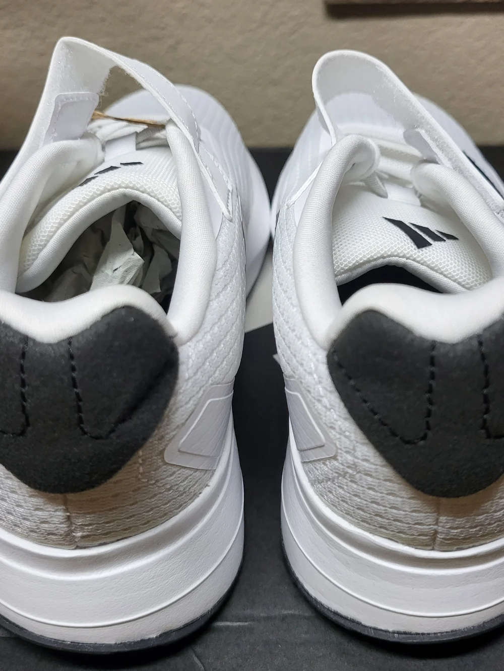 *NEW* Adidas Duramo EL K White/Black Running Sneakers Shoes Size 4  IG2461
